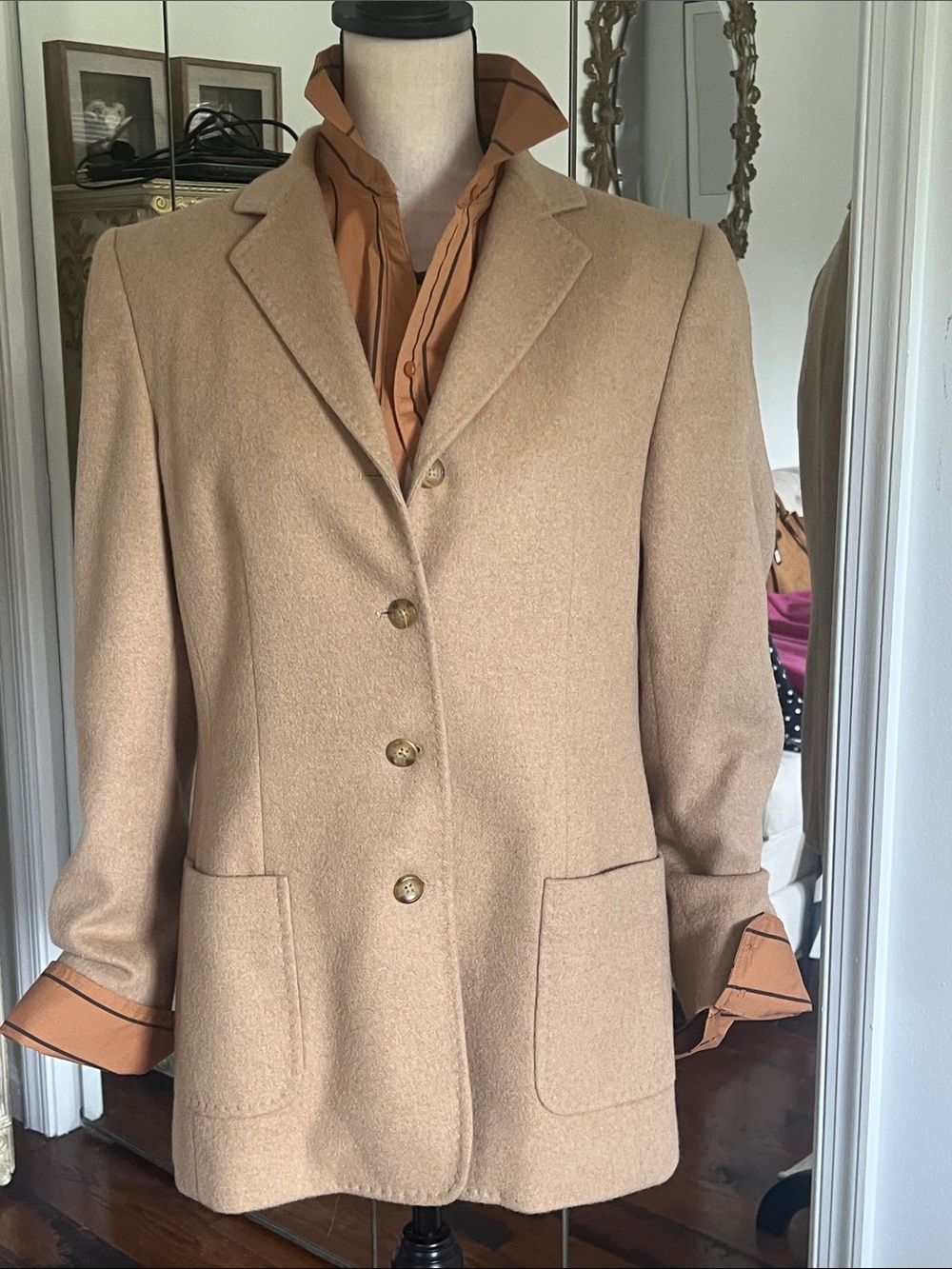 Talbots Tan Wool jacket - Picture 7 of 9